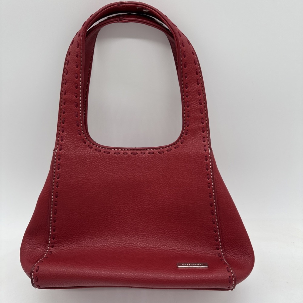 Nine and Company Small Red Handbag Faux Leather